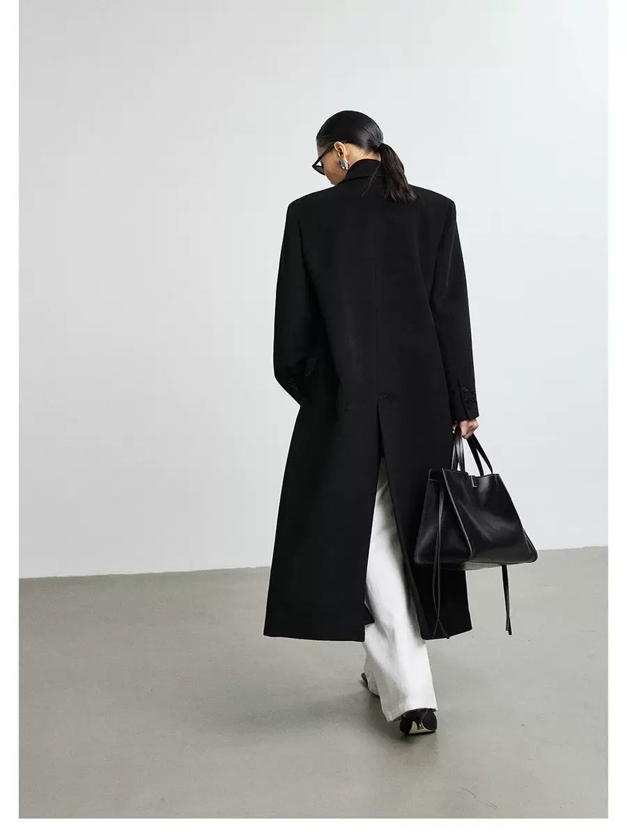 Reversible Cashmere Jacket Classic Long Blazer Coat