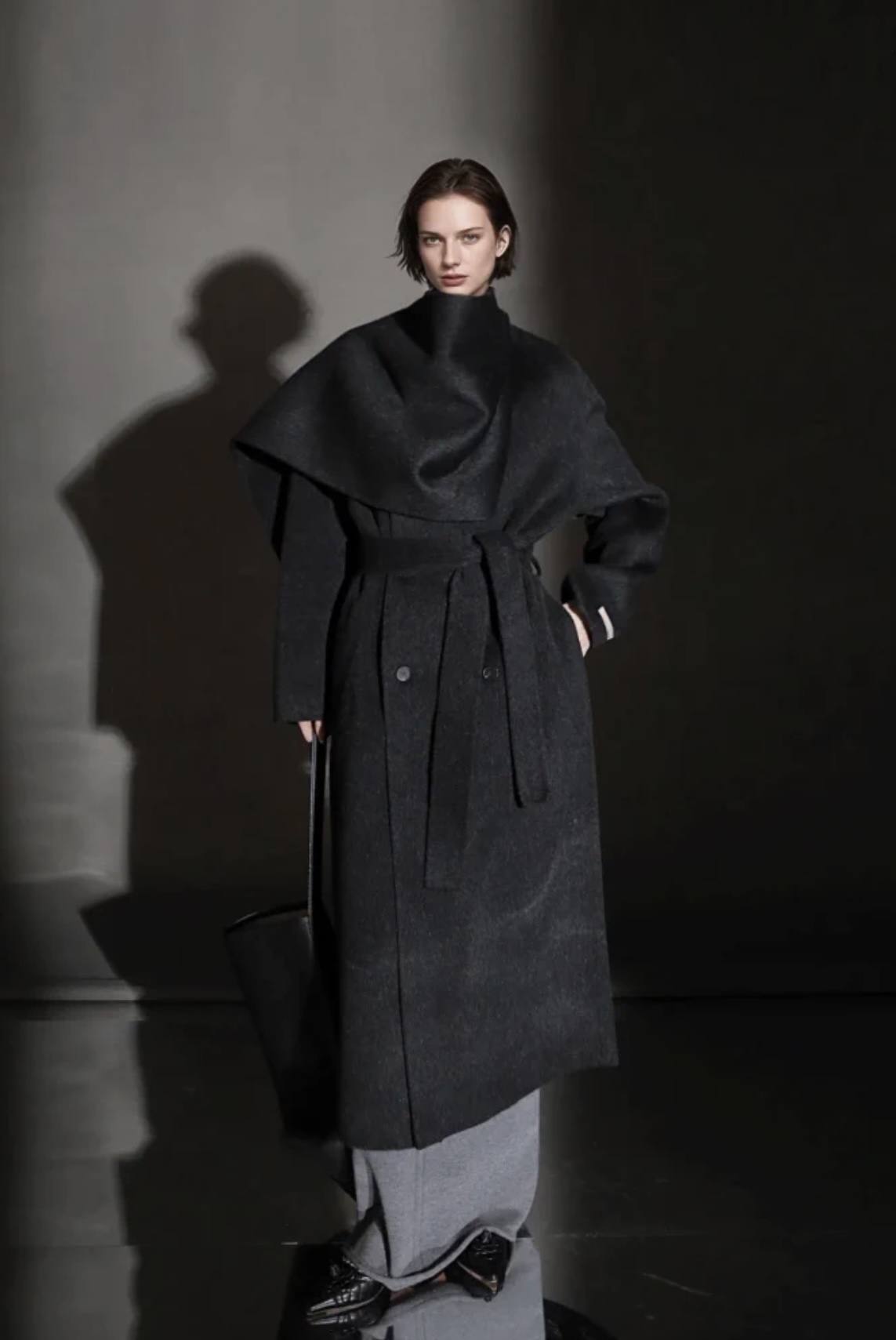 Reversible Cashmere Coat with scarf