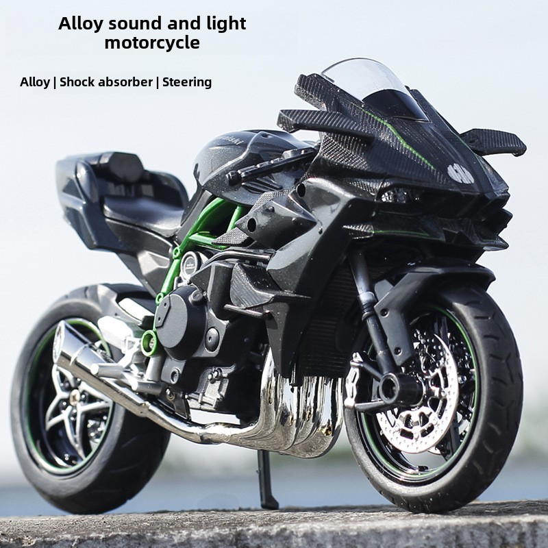 Alloy Motorcycle Model Acoustic and Lighting Toys Scooter Heavy Locomotive M12-32A
